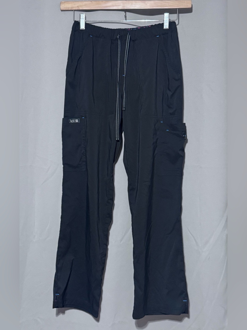 Koi Black Scrub Pants in Petite Small
